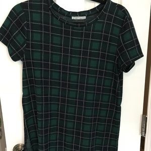Plaid long tee
